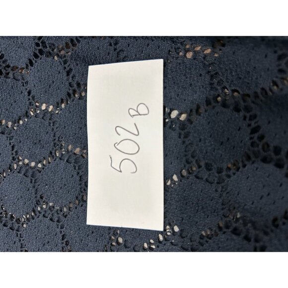 Ann Taylor Loft NWT Navy Crochet Lace Top Bell Sleeves Whimsygoth Witchy Sz XS - Picture 9 of 10